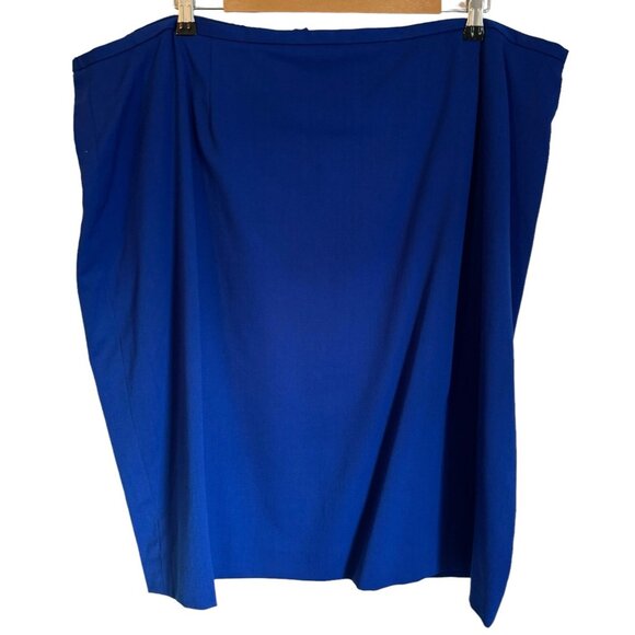 Mary Kay For Brookhurst Skirt Size 26Tall Blue Wool Blend Women Straight Skirt - Picture 1 of 11